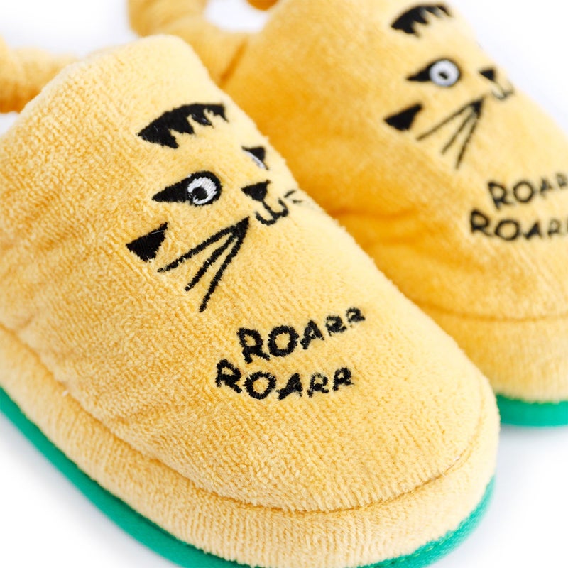 Milk & Moo Kids Slippers, 20cm 100% Cotton, Kids Indoor Slippers, Non-Slip Soft Sole, Slip-On Lightweight, Breathable, Ideal for Home, Bath, Indoor Use, Skater Cheetah Design, For Boys and Girls, 5-6 Years Old - Image 4